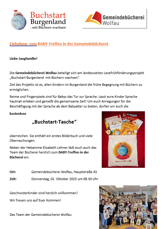 Babytreffen in der Bücherei