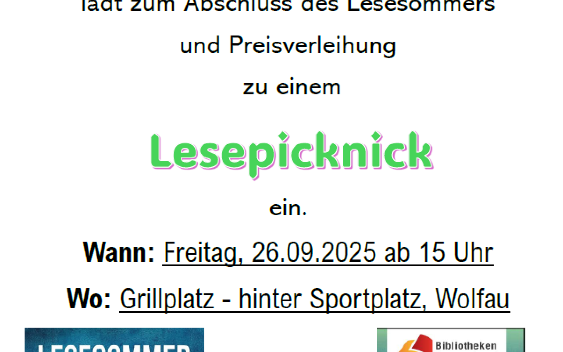 Lesepicknick mit Preisverleihung